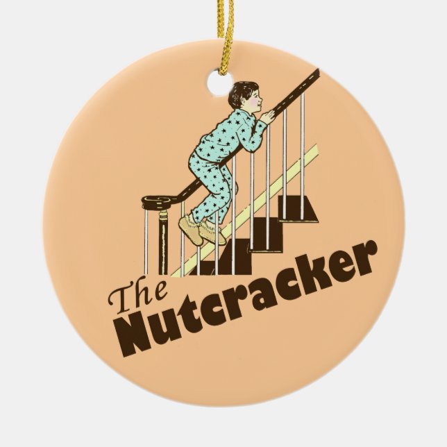 Funny Christmas Nutcracker Ceramic Tree Decoration (Front)