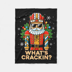 Funny Christmas Nutcracker Men Kids Teen Boys What Fleece Blanket