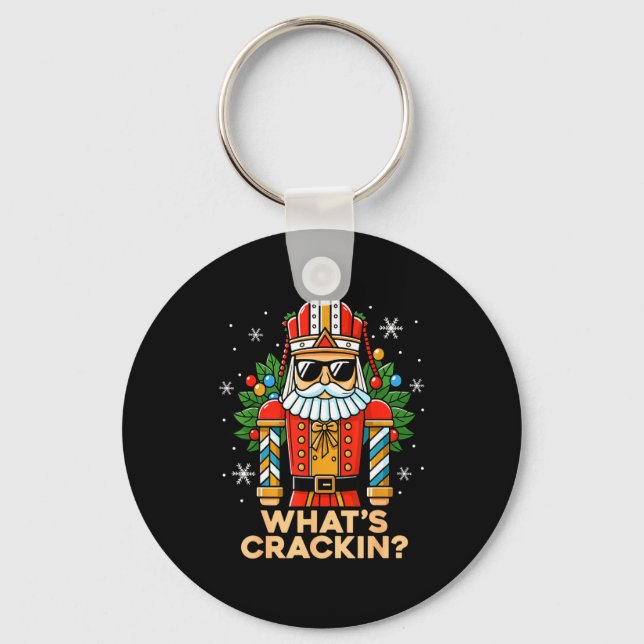 Funny Christmas Nutcracker Men Kids Teen Boys What Key Ring (Front)
