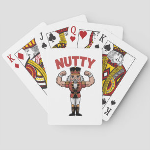 Funny Christmas Nutcracker Nuty Natural Fitness Playing Cards