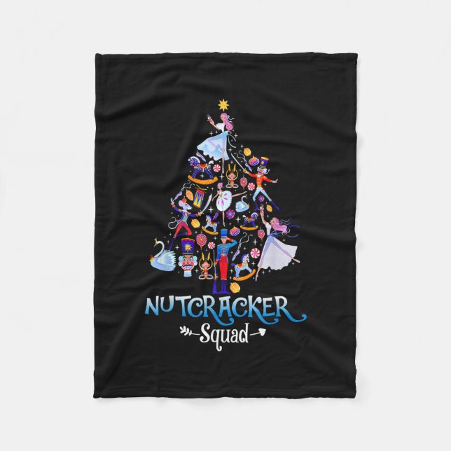 Funny Christmas Nutcracker Squad Ballet Dance Kids Fleece Blanket (Front)