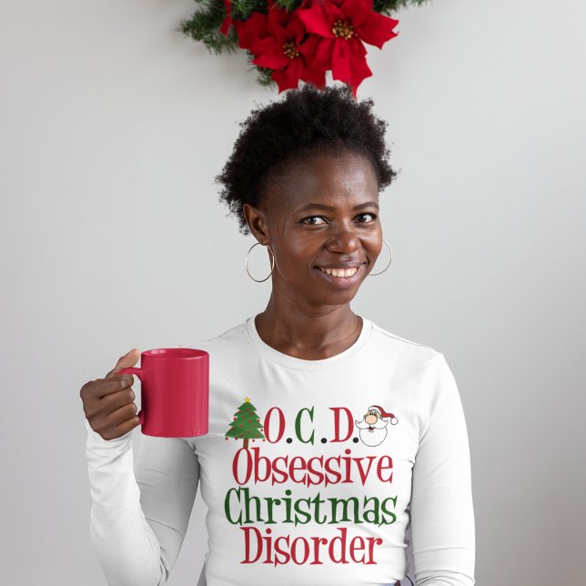 Funny Christmas Obsessed Cute Long Sleeve Holiday T-Shirt (Creator Uploaded)