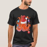 Funny Christmas Octopus Santa Hat Christmas Tree T-Shirt<br><div class="desc">Funny Christmas Octopus Santa Hat Christmas Tree</div>
