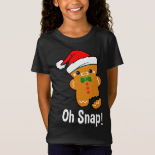 Funny Christmas Oh Snap! Baking Gingerbread Man T-Shirt