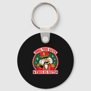 Funny christmas omg guys this is nuts nutcracker key ring