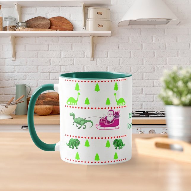 Funny Christmas Pajama Dinosaur, Xmas Party Mug (Creator Uploaded)