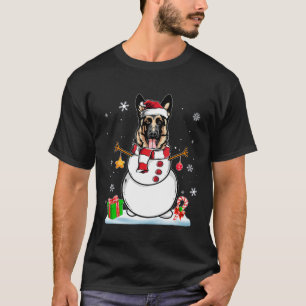 Funny Christmas Pajama German Shepherd Dog Santa S T-Shirt