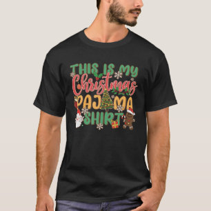 Funny Christmas Pajama Vintage Family Matching Pj T-Shirt