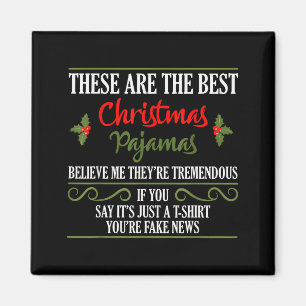 Funny Christmas Pajamas Donald Trump Gag Joke Pjs Magnet