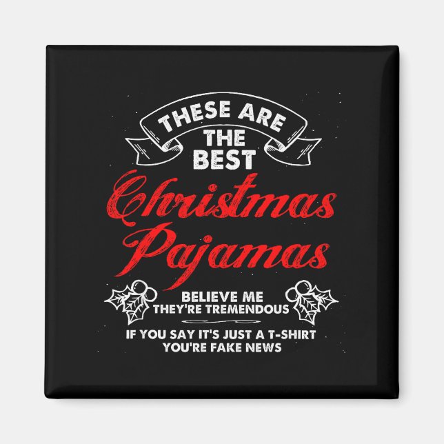 Funny Christmas Pajamas Donald Trump Gag Joke Pjs  Magnet (Front)