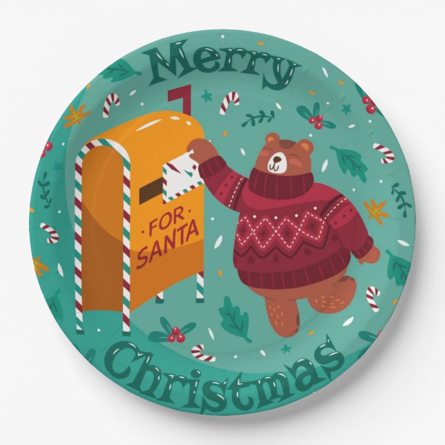Funny Christmas Paper Plate (Front)