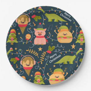Funny Christmas Paper Plate