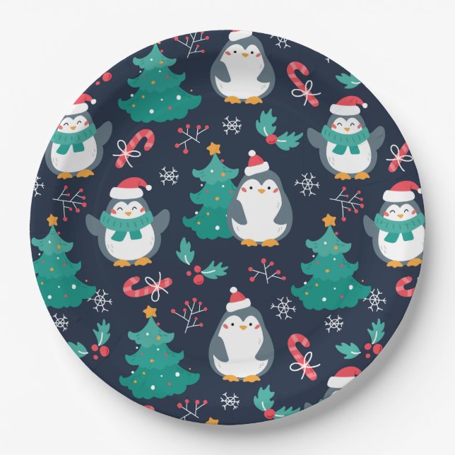 Funny Christmas Paper Plate (Front)