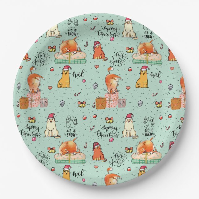 Funny Christmas Paper Plate (Front)