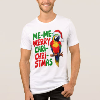 FUNNY CHRISTMAS PARROT Tri-Blend SHIRT