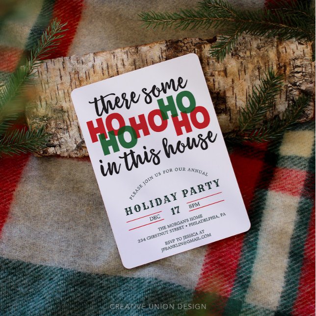 Funny Christmas Party Invitation Ho's Open House (Creator Uploaded)