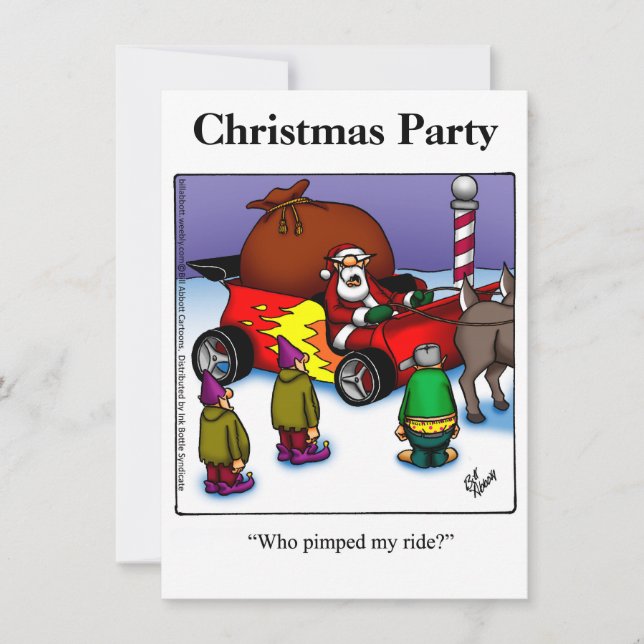 Funny Christmas Party Invitations (Front)