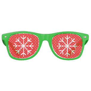 Funny Christmas party shades with snowflake design