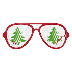 Funny Christmas party shades with Xmas tree