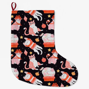 Funny Christmas Pattern Large Christmas Stocking