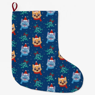 Funny Christmas Pattern Large Christmas Stocking