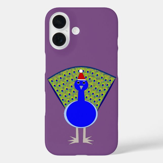 Funny Christmas Peacock Case-Mate iPhone Case (Back)