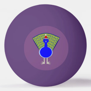Funny Christmas Peacock Ping Pong Ball