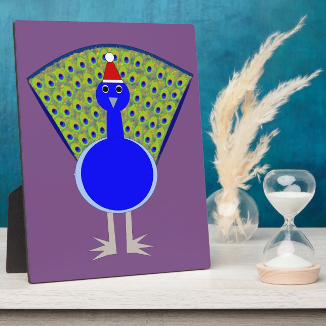 Funny Christmas Peacock Plaque (Side)