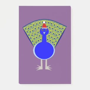 Funny Christmas Peacock Post-it Notes