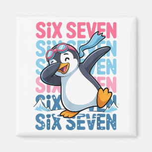 Funny Christmas Penguin Dabbing Xmas Dab Six Seven Magnet