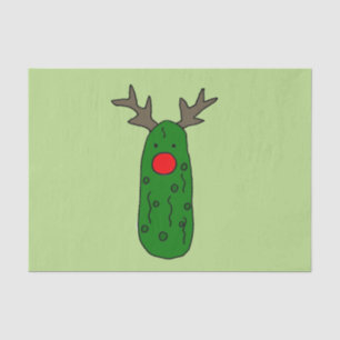 Funny Christmas Pickle Reindeer Art Tissue Paper