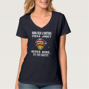 Funny Christmas Pizza Joke Santa Beard Xmas 2021 P T-Shirt
