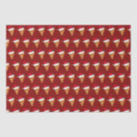 Funny Christmas Pizza Slices in Santa Hats Red Tissue Paper<br><div class="desc">Funny pizza lover Christmas tissue paper for an Italian restaurant. Cute pepperoni slices with a hilarious Santa Claus hat in a fun red holiday food pattern.</div>
