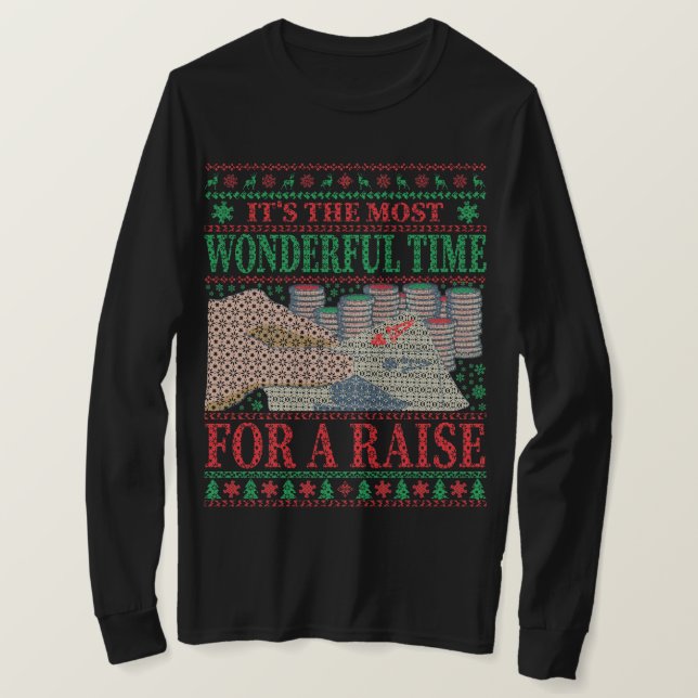 FUNNY CHRISTMAS POKER UGLY SWEATER (Design Front)