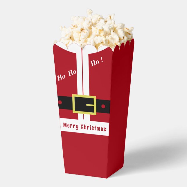 Funny Christmas Popcorn Box Santa Gift (Popped)