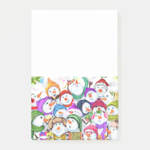Funny Christmas Post-it® Notes Happy Snowman Party