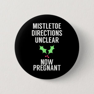 Funny Christmas Pregnancy Announcement Tee For Xma 6 Cm Round Badge