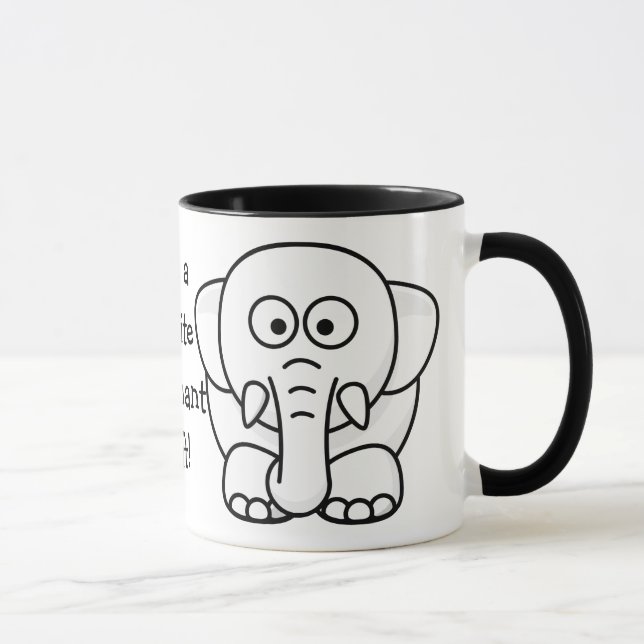 Funny Christmas Present: Real White Elephant Gift! Mug (Right)