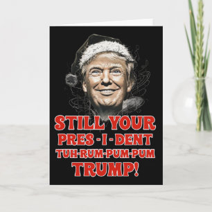 Funny Christmas President Trump Pajamas Ugly Chris Card