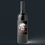 Funny Christmas President Trump Pyjamas Ugly Xmas Wine Label<br><div class="desc">Funny Christmas President Trump Pyjamas Ugly Xmas</div>