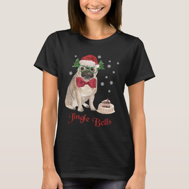 Funny Christmas Pug T-Shirt (Front)