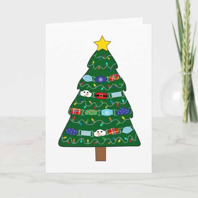 Funny Christmas Quarantine Mask Maker Nurse Card (Front)