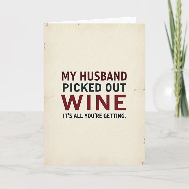 Funny Christmas Quote Card (Front)