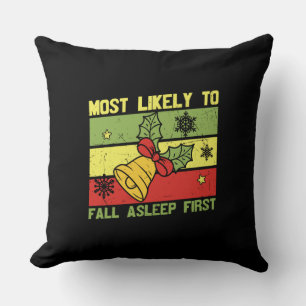 Funny Christmas Quote - Most Likely To Cushion