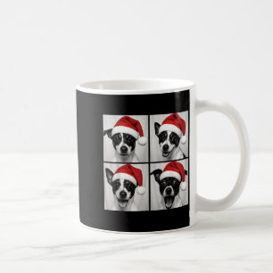 Funny Christmas Rat Terrier Santa Dog Lover Photo  Coffee Mug