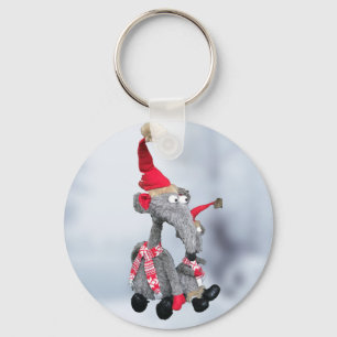 Funny Christmas Rats Key Ring