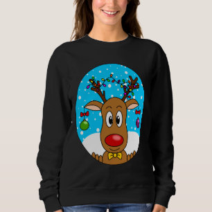 Funny Christmas Red Nosed Reindeer Sweatshirt