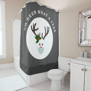 Funny Christmas Reindeer Quote Shower Curtain