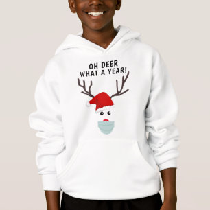 Funny Christmas Reindeer Wearing Covid Face Mask