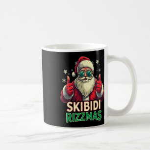 Funny Christmas Rizz Santa Skibidi Rizzmas 3 Coffee Mug